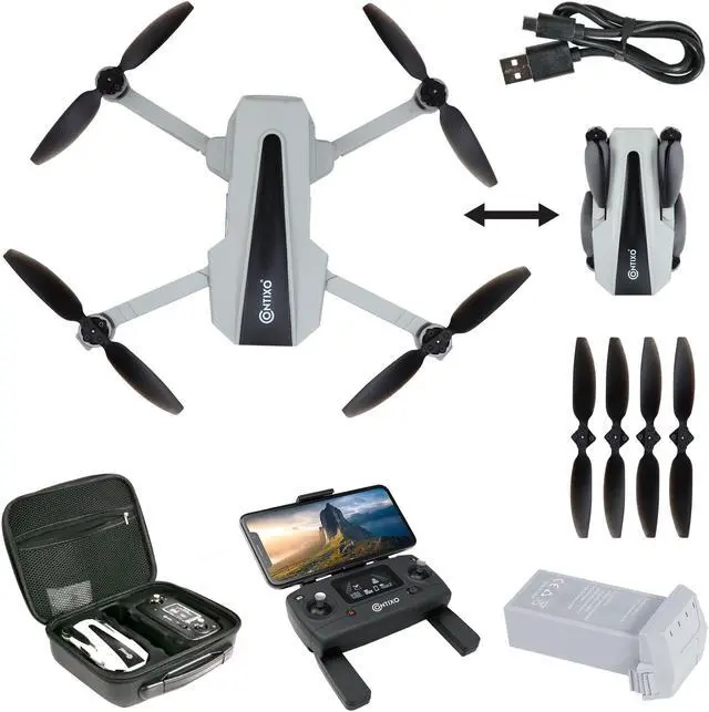 Alt view image 7 of 7 - Contixo F31 Pro Pocket Drone with 2.5K UHD Wifi Camera, FPV Quadcopter, Foldable, 25 Flight Time, Follow Me, Brushless Motors, 5GHz FPV Transmission, GPS Auto Return Home