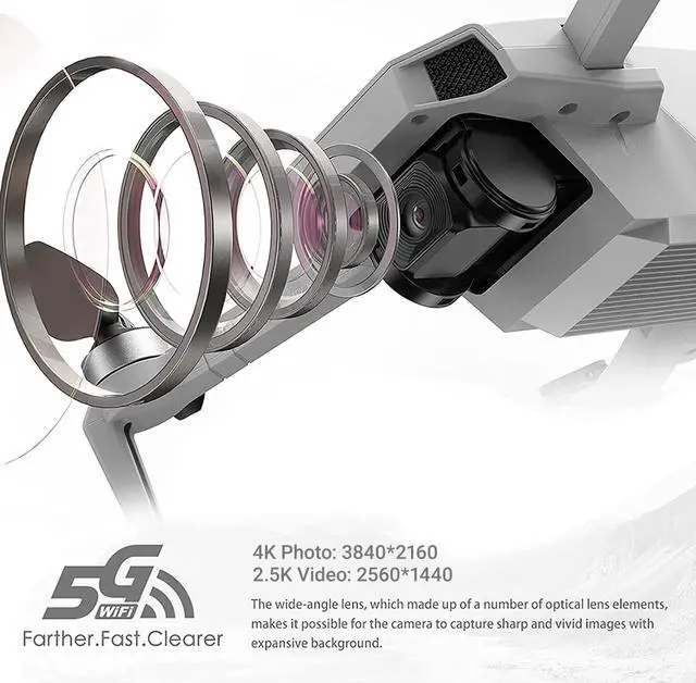 Alt view image 2 of 7 - Contixo F31 Pro Pocket Drone with 2.5K UHD Wifi Camera, FPV Quadcopter, Foldable, 25 Flight Time, Follow Me, Brushless Motors, 5GHz FPV Transmission, GPS Auto Return Home