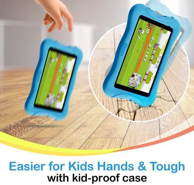 Alt view image 7 of 7 - Kids Learning Tablet 7-inch IPS HD Display, WiFi,Android 10,2GB RAM 32GB ROM,with Educator Approved Academy(Over$150.00 Value),Protective Case with Adjustable Bracket(kickstand)and Stylus,V10+ Blue