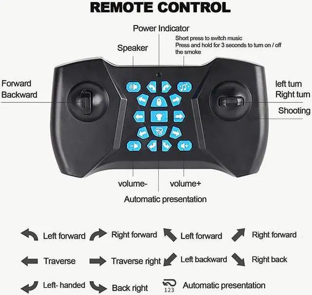 Alt view image 4 of 6 - Contixo RC Car 1:24 Scale Crawler Trucks Toys 2.4 Ghz Infrared Battle Tank with Remote Control for Kids and Adults with Lights, lasers, and smoke effects 2 Pack SC6