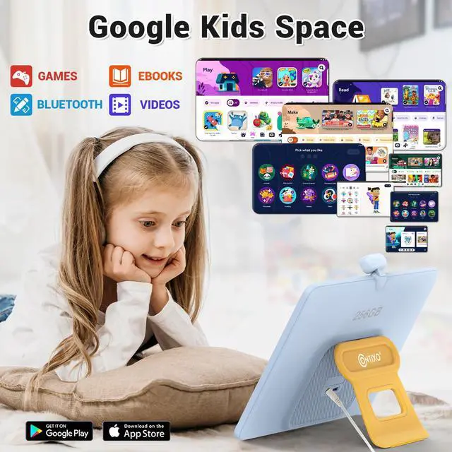 Alt view image 5 of 7 - Contixo A3 15.6" IPS HD Educational Tablet Touch Screen Android 8GB 256GB Octa-Core, 2.4G & 5G Wi-Fi Kids Tablet  w/ 80 Disney eBooks, 13MP Camera & Built-in 10W Speaker (2023 Sep New Release)