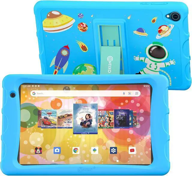 Main image of Contixo K80 8" HD Pro Kids Tablet 64GB Dual Cameras Bluetooth Wi-Fi Shockproof Case w/ 80 Disney eBooks, for Children Toddlers Ages 3-10