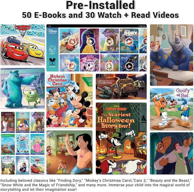 Alt view image 5 of 7 - Contixo K81 8" IPS Kids Tablet Android 13 4GB 64GB Octa Core Dual Cameras w/ 80 Disney eBooks Pink