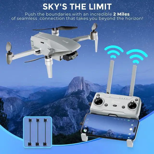 Alt view image 2 of 7 - Contixo F36 GPS Drone with 4K Camera, 3 Axis Gimbal, FPV Video Mini Drone, 2 Miles Long Range Transmission, Follow Me, Brushless Motors, Optical Localization, One Key Return with 64GB Card for adults