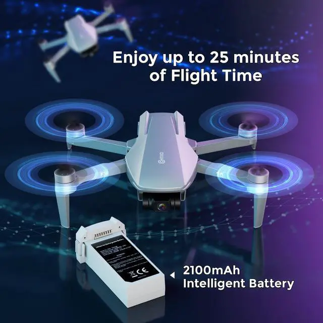 Alt view image 6 of 7 - Contixo F36 GPS Drone with 4K Camera, 3 Axis Gimbal, FPV Video Mini Drone, 2 Miles Long Range Transmission, Follow Me, Brushless Motors, Optical Localization, One Key Return with 64GB Card for adults