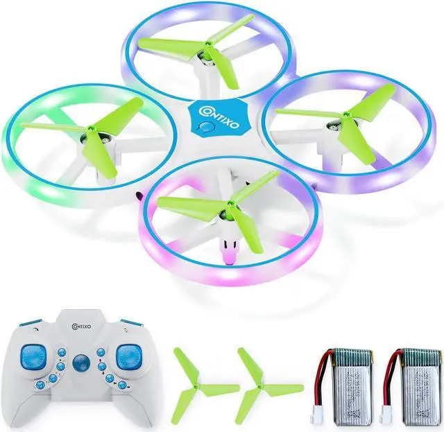 Main image of Contixo TD1 Mini Drone for Beginners - LED Light, Quadcopter Indoor toy with Headless Mode, 3D Flip, Alt