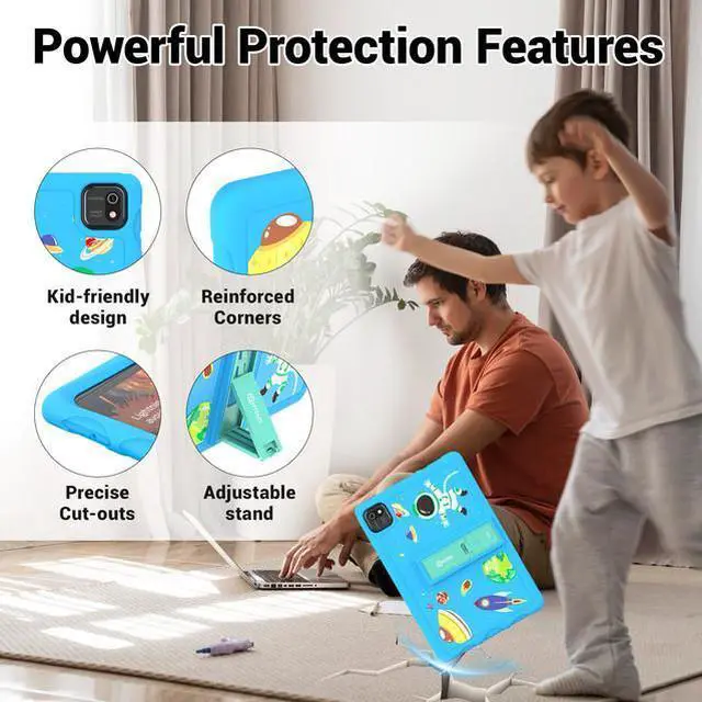 Alt view image 6 of 7 - Contixo K103B Kids Tablet IPS HD 10.1  64GB, 2GB RAM, Quad-Core 1.6GHz CPU Android Tablets, Dual Cameras 0.3 MP and 2 MP, Bluetooth, Wi-Fi Child Proof Case & Screen Protectors, 80 Disney E-Books
