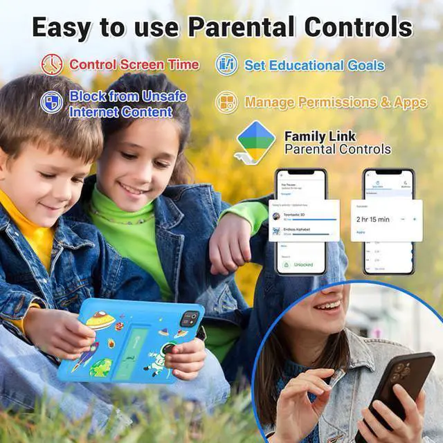 Alt view image 4 of 7 - Contixo K103B Kids Tablet IPS HD 10.1  64GB, 2GB RAM, Quad-Core 1.6GHz CPU Android Tablets, Dual Cameras 0.3 MP and 2 MP, Bluetooth, Wi-Fi Child Proof Case & Screen Protectors, 80 Disney E-Books