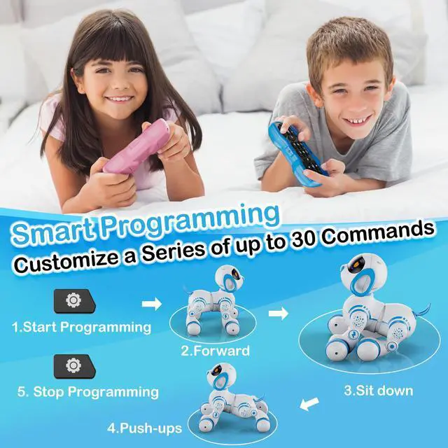 Alt view image 4 of 7 - Contixo R3 Robot Dog, Walking Pet Robot Toy, App Controlled Robots for Kids, Remote Control, Interactive Dance, Voice Commands, Bluetooth, Motion Sensor, RC Toy Dog