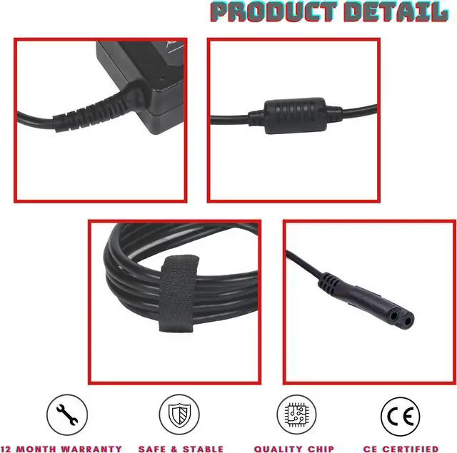 Alt view image 4 of 7 - BattPit: New Replacement Laptop AC Adapter/Power Supply/Charger for Acer 2528253, 0335A1965, 2523114, 6500920, ADT01.008, AP.A0201.003, QND1ACYZZZ00493 (19V 4.74A 90W)