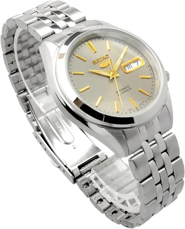 Alt view image 4 of 11 - SEIKO 5 SNKL19K1 SNKL19 Automatic 21 Jewels Gray Dial Stainless Steel Men Watch