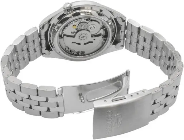 Alt view image 5 of 11 - SEIKO 5 SNKL19K1 SNKL19 Automatic 21 Jewels Gray Dial Stainless Steel Men Watch