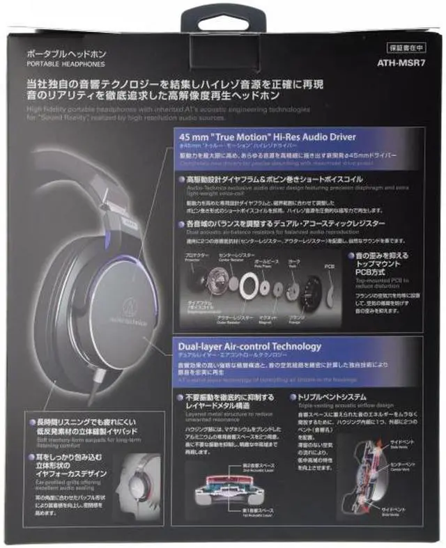 Alt view image 4 of 11 - Audio Technica ATH-MSR7 SonicPro Over-Ear Hi-Res Audio Headphones - Black