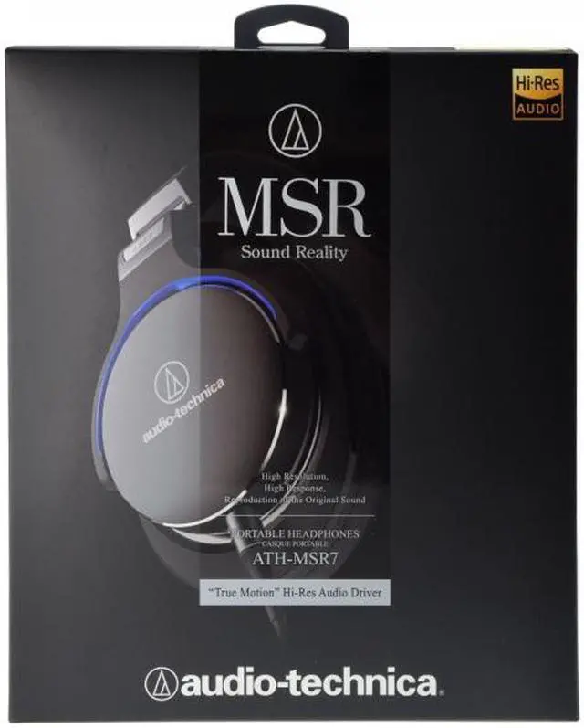 Alt view image 3 of 11 - Audio Technica ATH-MSR7 SonicPro Over-Ear Hi-Res Audio Headphones - Black