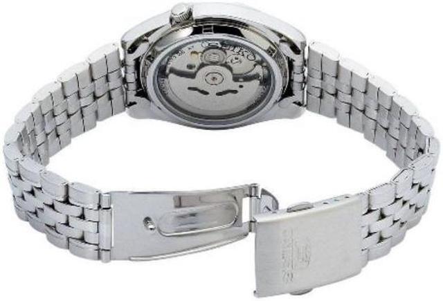 Alt view image 2 of 13 - SEIKO 5 SNK355 SNK355K1 Automatic 21 Jewels Silver Dial Stainless Steel Watch