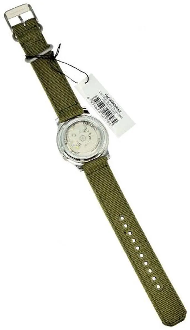 Alt view image 4 of 6 - Men’s Seiko 5 Automatic Fabric Watch  - Green