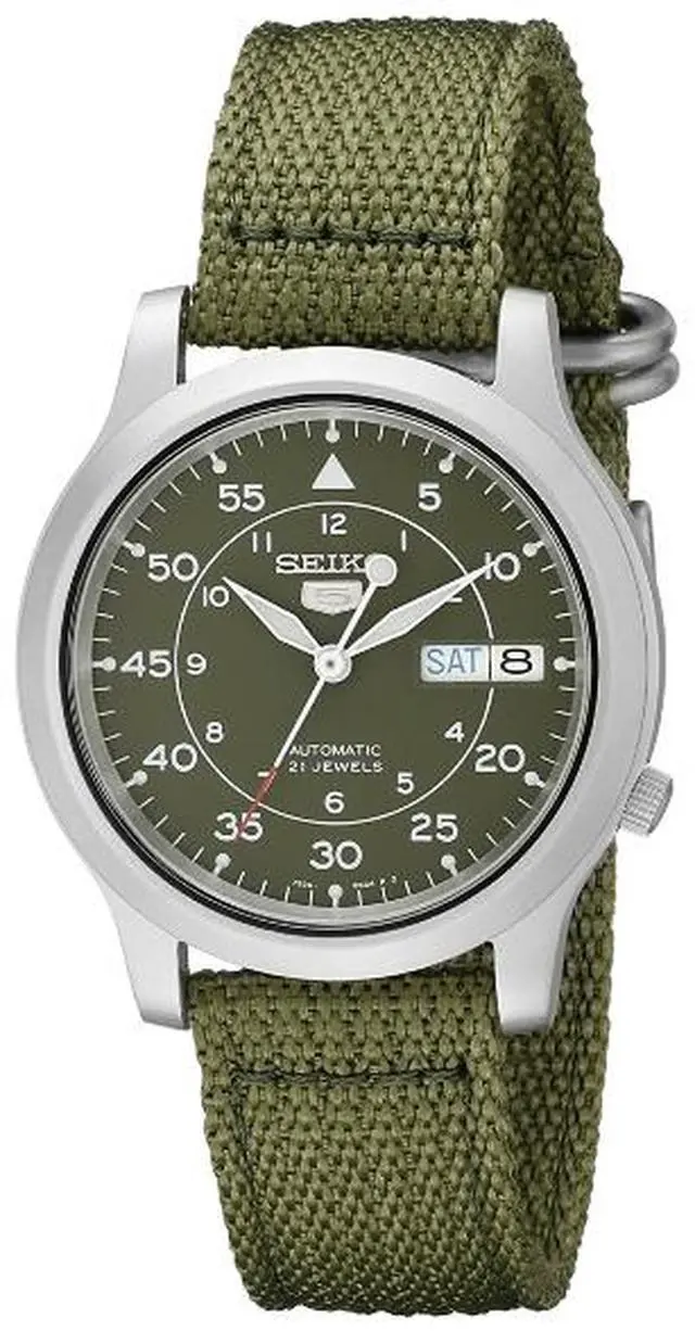 Alt view image 3 of 6 - Men’s Seiko 5 Automatic Fabric Watch  - Green