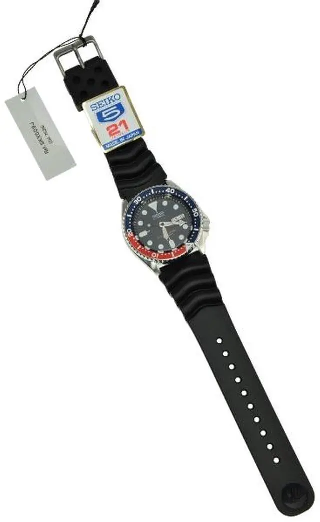 Alt view image 3 of 13 - Seiko Divers Automatic Black/Blue Dial Black Rubber Mens Watch SKX009J1