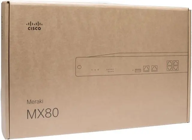 Main image of Meraki MX80 Medium Branch Security Appliance 250Mbps FW Throughput 5xGbE Ports MX80-HW