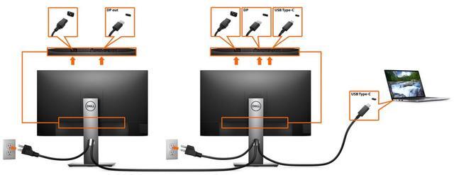 Alt view image 3 of 11 - Dell Thunderbolt Dock WD19TBS (with 130W Power Delivery) No 3.5mm ports, USB-C, Thunderbolt 3, HDMI, Dual DisplayPort, Black