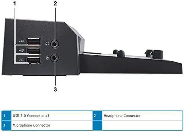 Alt view image 5 of 8 - Dell E-Port Plus Advanced Port Replicator with USB 3.0 for E Series Latitudes, 130W AC (GNPHD)