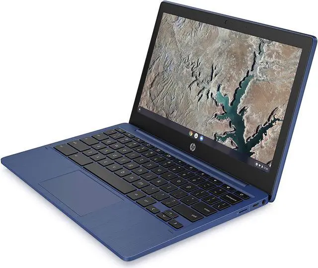 Alt view image 2 of 20 - HP Chromebook 11a-na0060nr 11.6-in HD Touch 4GB 32GB Indigo Blue