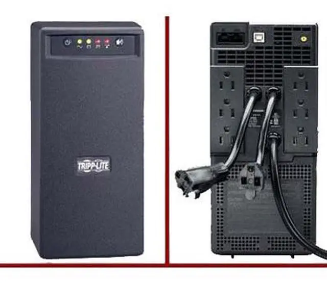 Alt view image 10 of 16 - Tripp Lite OMNIVS1500 OMNI VS 1500 VA 940 Watts 8 Outlets Line Interactive Tower UPS