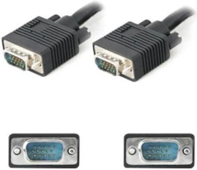 Alt view image 2 of 12 - AddOn VGAMM50-5PK Black 50ft 15-pin HD-15 VGA High Resolution Monitor Cable M-M x 5