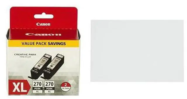 Alt view image 9 of 19 - Canon PGI-270 XL High Yield Ink Cartridge - Dual Pack - Pigmented Black
