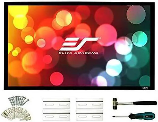 Alt view image 4 of 19 - Elite Screens SableFrame ER100WH2 Fixed Frame Projection Screen - 100" - 16:9 - Wall Mount