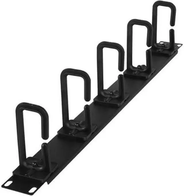 Main image of CyberPower 1U 2" Deep Flexible Ring Cable Manager - Rack Cable Management Panel - 1U Rack Height - Cold Rolled Steel, Plastic