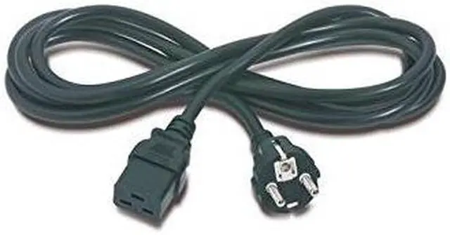 Main image of Power Cord, C19 to Schuko CEE 7, 8.2Ft, 16A