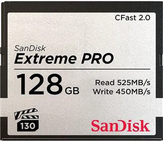 Alt view image 3 of 17 - SanDisk - SDCFSP-128G-A46D - SanDisk Extreme Pro 128 GB CFast Card - 525 MB/s Read - 450 MB/s Write - Lifetime Warranty