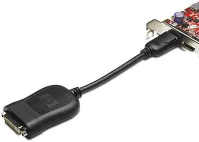 Alt view image 2 of 9 - Hp Displayport To Dvi-D Adapter.