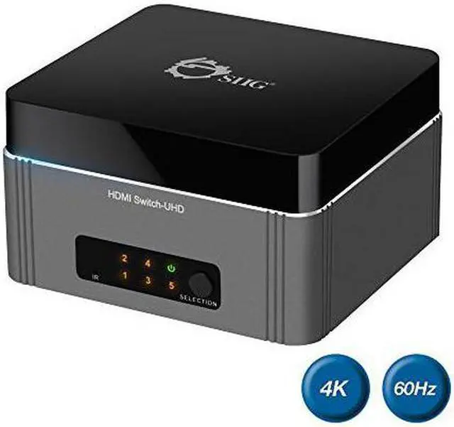 Alt view image 5 of 20 - SIIG CE-H22S11-S1 Share One Uhd 4K Hdmi Display Between Five Uhd 4K Hdmi Sources With Ir Remote Co