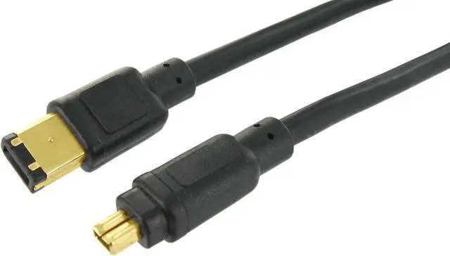 Alt view image 2 of 2 - Bafo 3ft IEEE 1394 Cable 4/6 Transparent Black