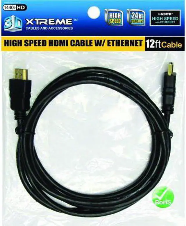 Alt view image 2 of 2 - Xtreme Cables 3 Foot 1.4V HDMI Cable, Up to 4K x 2K Resolution #71143