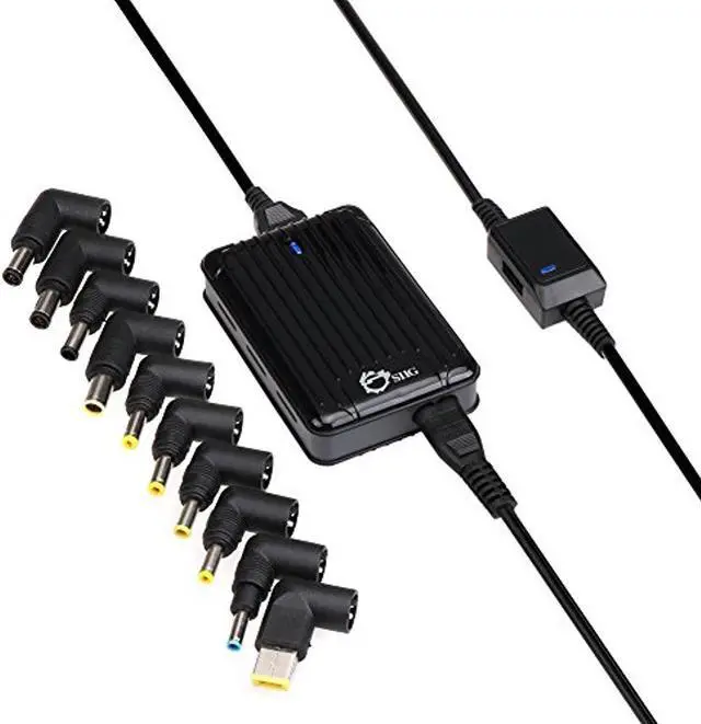 Alt view image 2 of 9 - SIIG Ultra-Compact Universal Laptop Power Adapter - 65W
