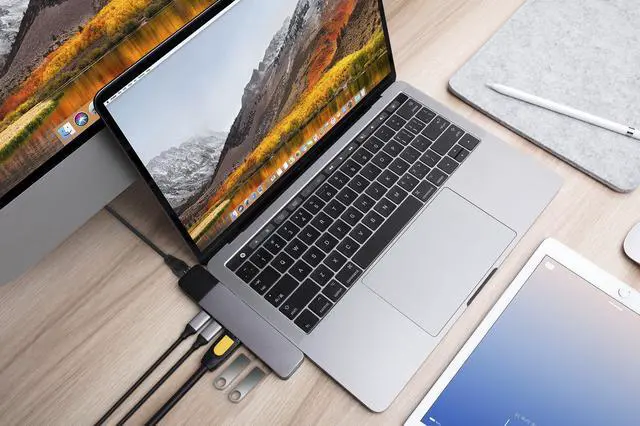 Alt view image 3 of 6 - Sanho HyperDrive NET 6-in-2 Hub for USB-C MacBook Pro, Space Gray #SAGN28NG