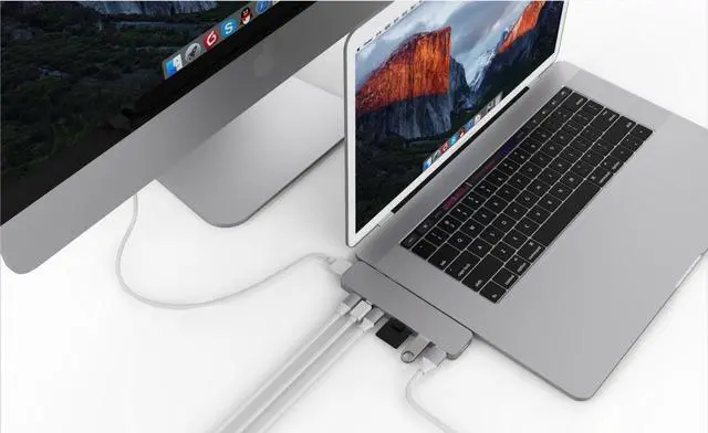 Alt view image 2 of 9 - Sanho HyperDrive PRO 8-in-2 Hub for USB-C MacBook Pro - Space Gray