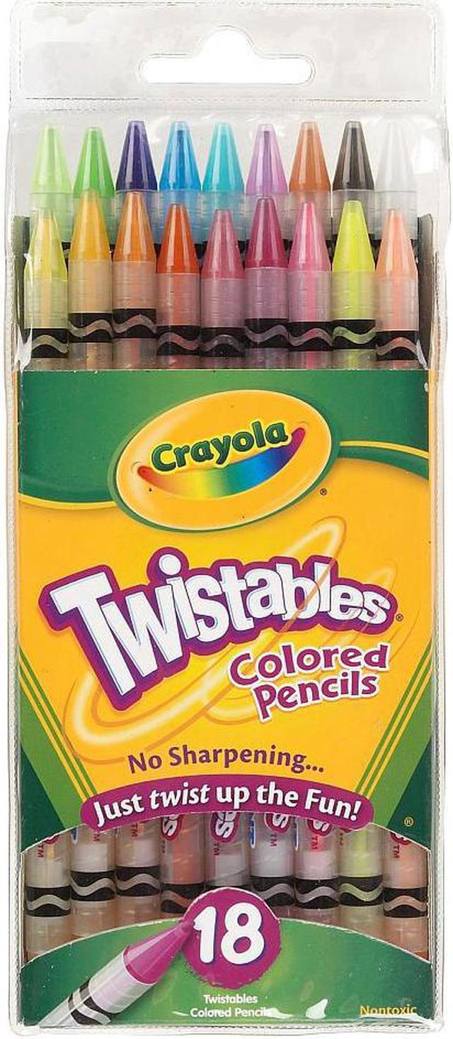 Crayola Twistables Colored Pencils, No Sharpening Needed, 18 Count (Pack of  4) Total 72 Pencils