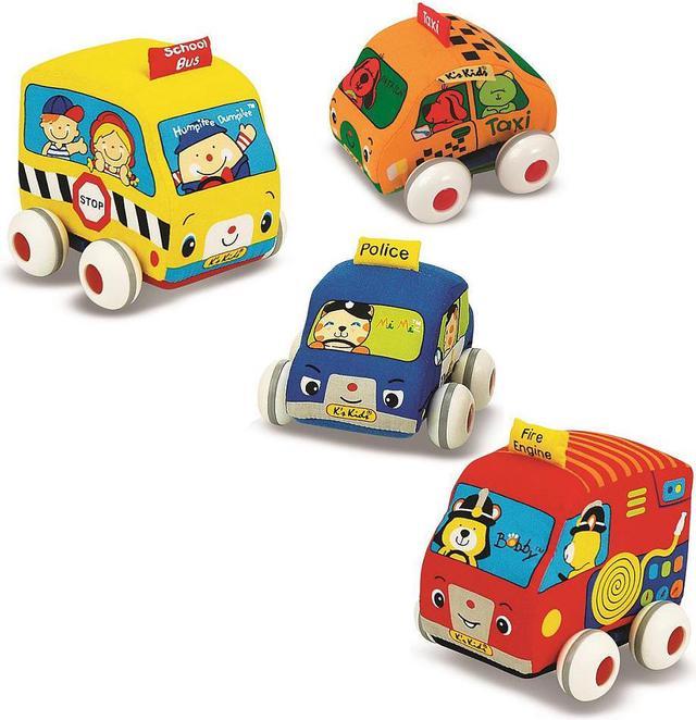 Melissa Doug K s Kids Pull Back Vehicle Set Soft Baby Toy Set