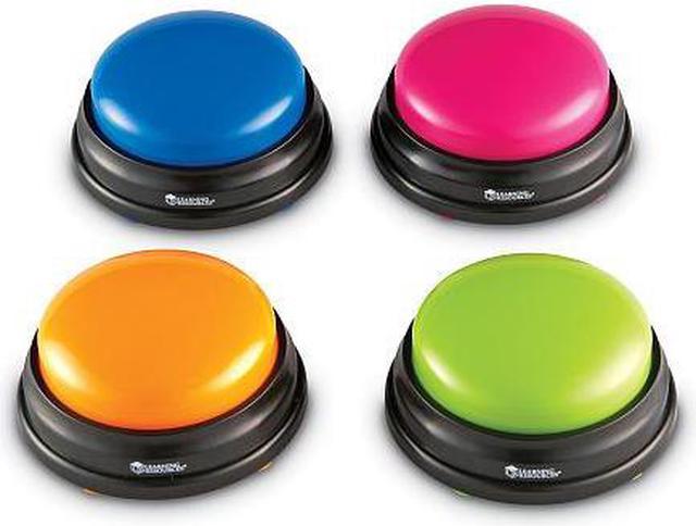 Learning Resources Plastic Answer Buzzers, 3-1/2, Assorted Colors, Pack Of  4 Buzzers