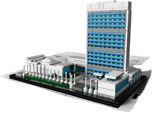 Alt view image 2 of 13 - Lego Architecture United Nations Headquarters Set