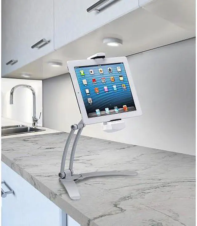 Alt view image 10 of 20 - CTA Digital 2-in-1 Kitchen Mount Stand for 7-13 Inch Tablets / iPad Air/ iPad Pro 12.9 / Surface Pro (PAD-KMS)