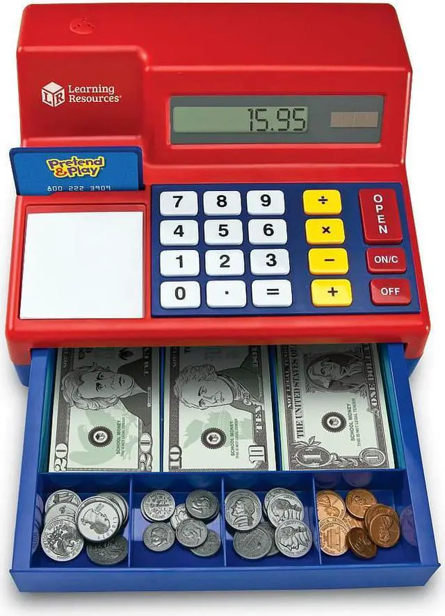 Alt view image 4 of 20 - Learning Resources Pretend & Play Calculator Cash Register