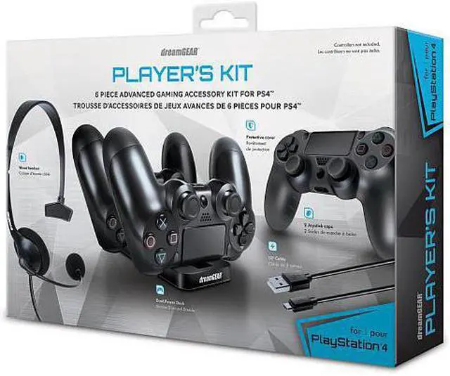 Alt view image 2 of 6 - dreamGEAR Player's Kit for Sony PS4 - Black