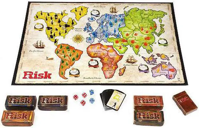 Alt view image 2 of 8 - Hasbro Gaming Risk The Game of Strategic Conquest Classic Board Game