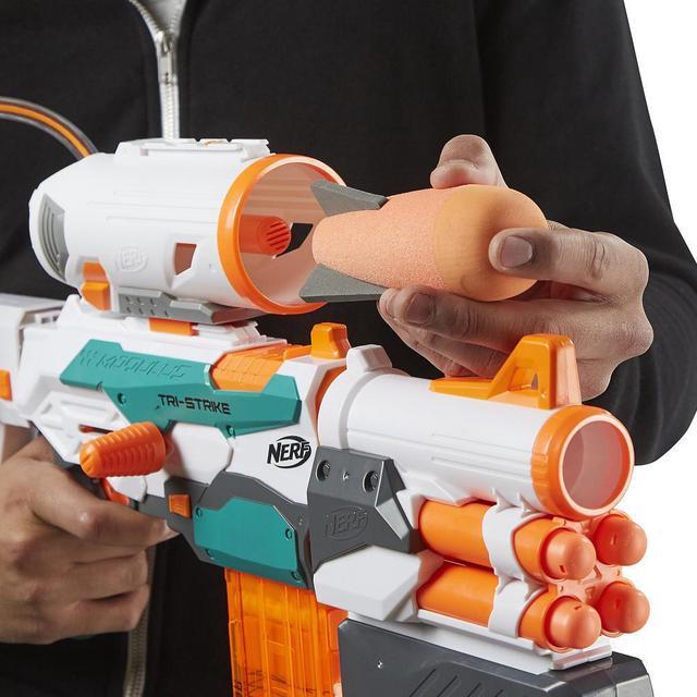 Alt view image 4 of 12 - NERF N-Strike Modulus Tri-Strike Blaster