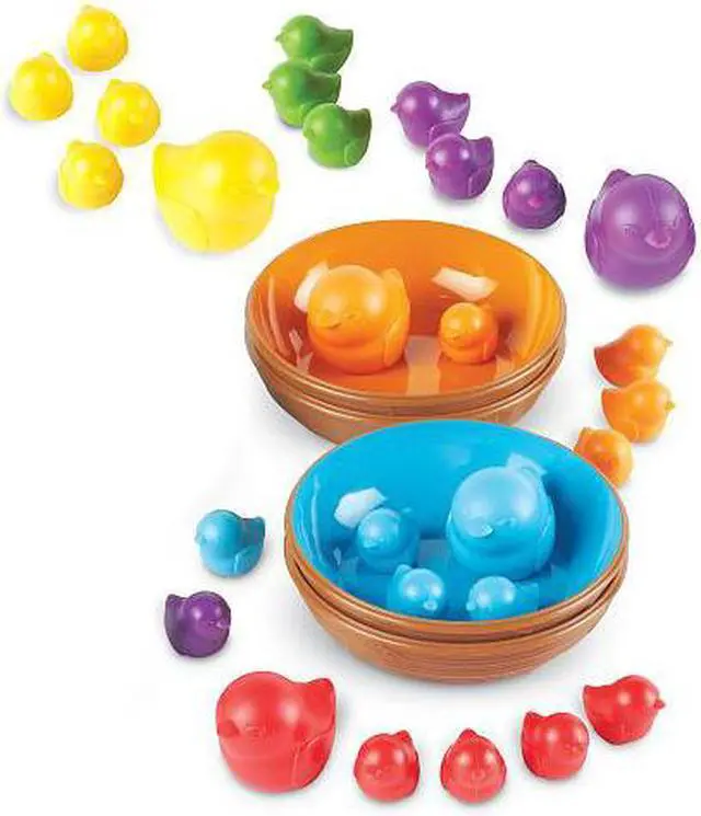 Alt view image 3 of 19 - Learning Resources Learning Essentials Birds in a Nest Sorting Se - 36 Piece